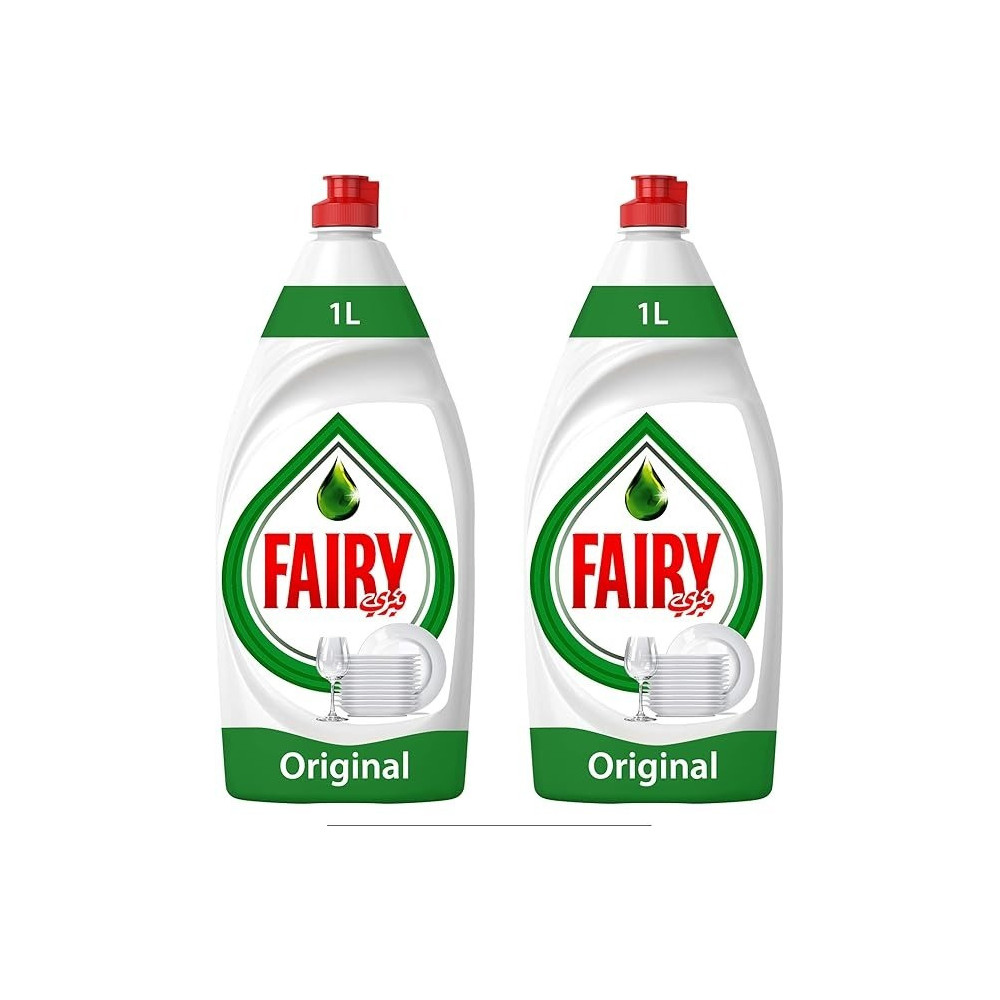 Fairy Original Dishwashing Liquid Soap, 2 x 1 Liter