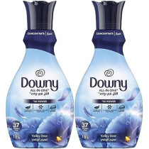 Downy Fabric Softener Concentrate, All-in-One, Valley Dew Scent, 2 x 1.5L