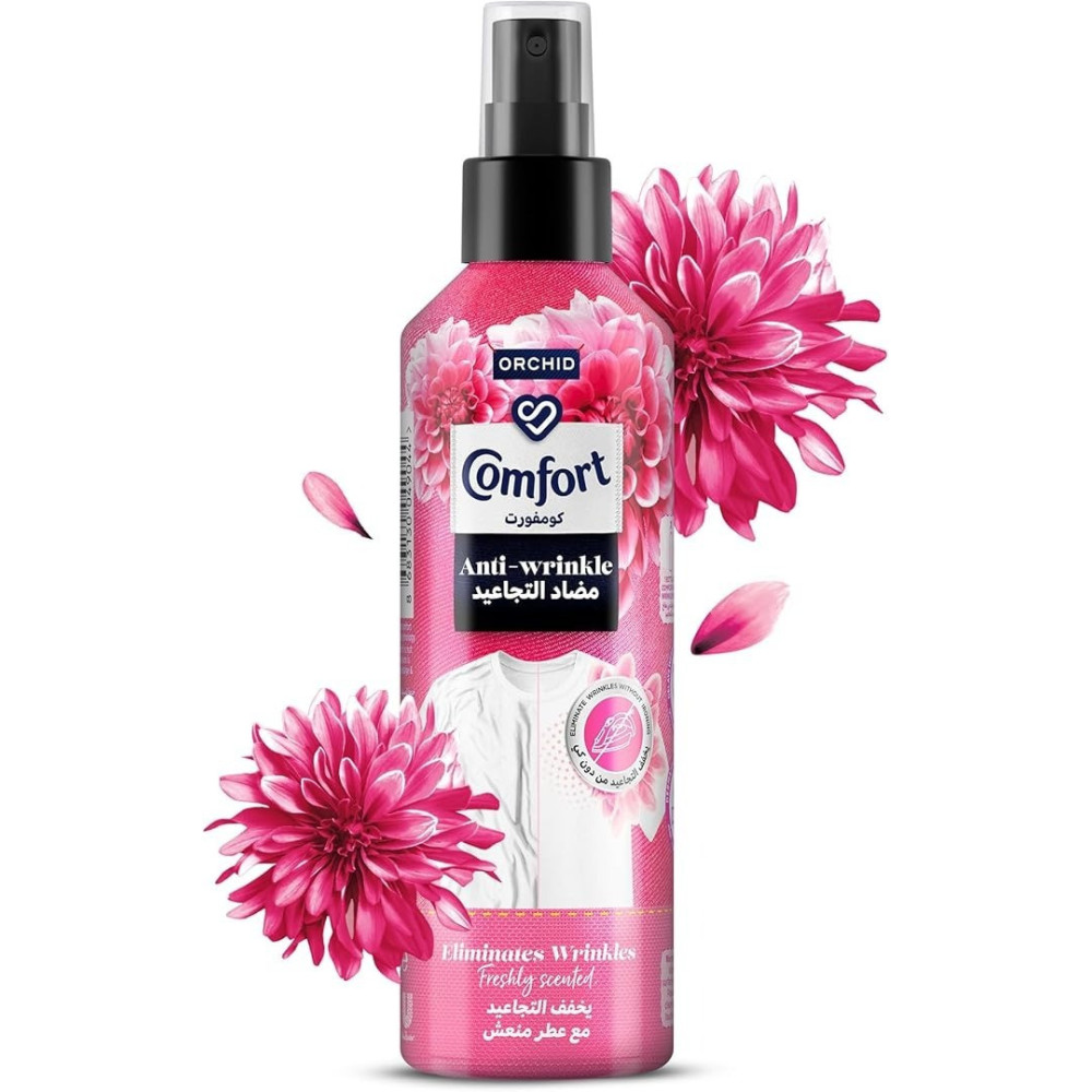 Comfort Anti-Wrinkle Spray For Clothes, Orchid, Eliminates Wrinkles Without Iron or Steamer And Freshly Scented, 200ml