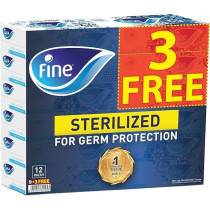 Fine Facial Tissue 130 Sheets X 2 Ply, Bundle of 9 Plus 3 Pack FREE Classic Variety Sterilized Tissues For Germ Protection