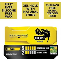 Vatika Naturals Extra Strong Hold Hair Wax, Non-Sticky, Silicon-Free & Natural Shine Re-Stylable And Easy Wash-Off For Men, 150 ml