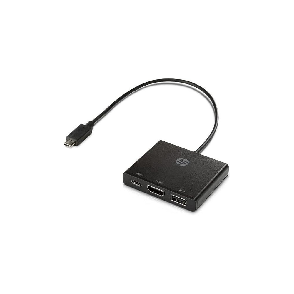 HP 1BG94AA#ABB USB-C to HDMI/USB 3.0/USB-C Adapter/Hub, Black