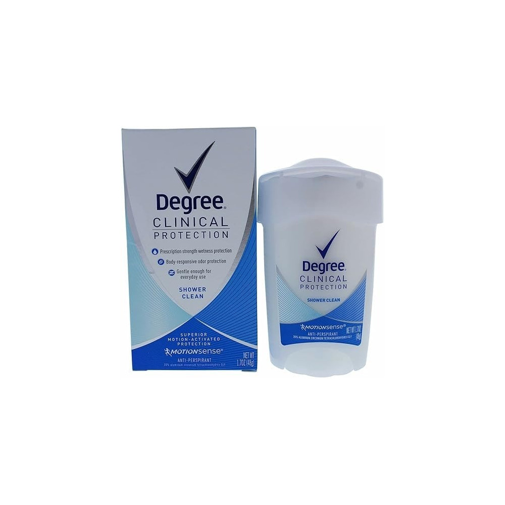 Degree Women Clinical Protection Anti-Perspirant Deodorant Shower Clean, 1.70 Oz
