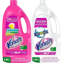 Vanish Laundry Stain Remover Liquid For Colored Clothes, Can Be Used With And Without Detergents, Additives And Fabric Softeners, 2 X 1.8L