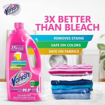 Vanish Laundry Stain Remover Liquid For Colored Clothes, Can Be Used With And Without Detergents, Additives And Fabric Softeners, 2 X 1.8L