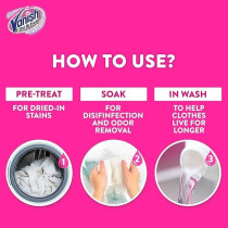 Vanish Laundry Stain Remover Liquid For Colored Clothes, Can Be Used With And Without Detergents, Additives And Fabric Softeners, 2 X 1.8L