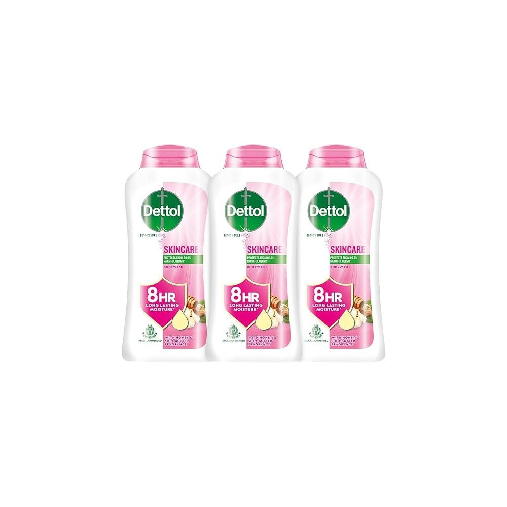 Dettol Body Wash And Shower Gel For Women And Men, Nourish, 3 X 250Ml
