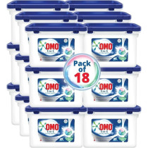 Omo 3-In-1 Laundry Capsules Eucalyptus, 15 Capsules (Pack Of 18)