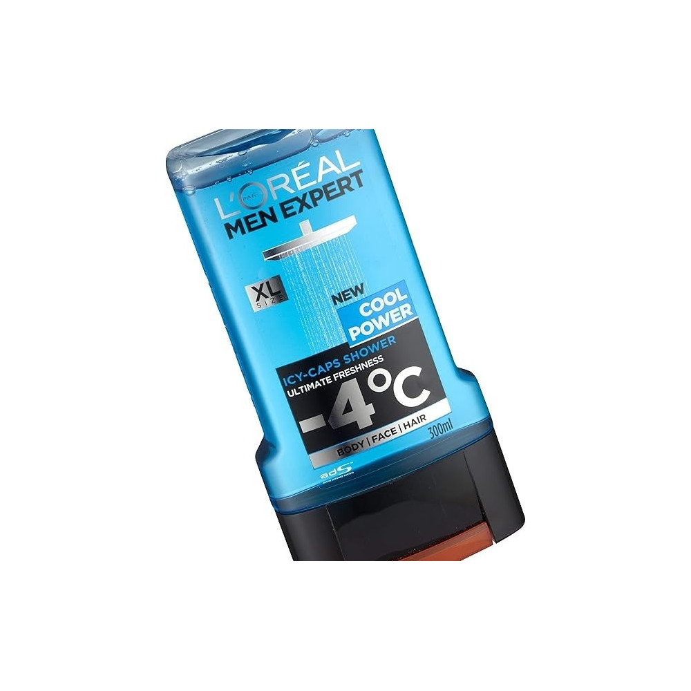 L'Oreal Paris Loreal Men Shower Gel Cool Power, 300 Ml