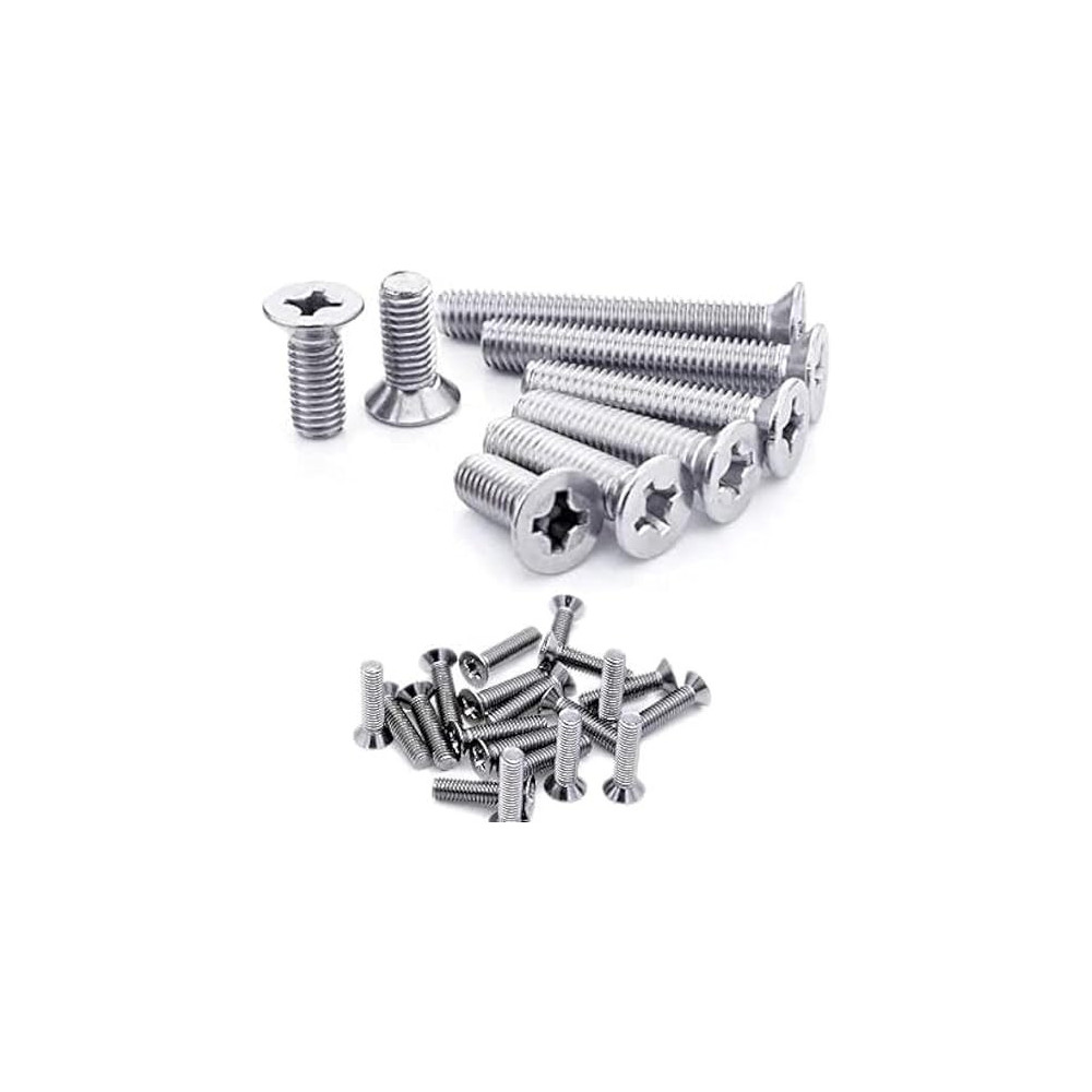 Abbas Ali Machine Screws, Countersunk Philip Head for DIY Projects, 25 Pack, M4 x 100mm