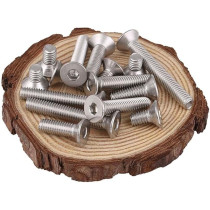 Abbas Ali Stainless Steel Flat Head Socket Screws, Countersunk Allen Hex Bolts, 25 Pack, M10, 50mm