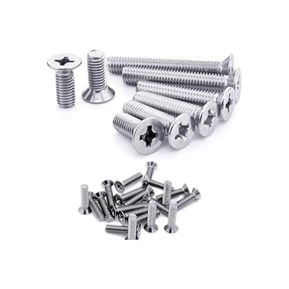 Abbas Ali Machine Screws, Countersunk Philip Head for DIY Projects, 25 Pack, M4 x 12mm