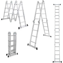Abbas Ali Lightweight Multipurpose Aluminium Ladder, Heavy Duty, 5x4, 5.7m, 20 Steps