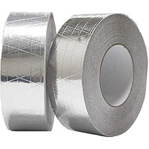 Abbas Ali Multi Purpose Aluminium Foil Adhesive Insulation Tape, 3 Inch, Pack of 2, for Roofs, Surfaces, Pipes, and Boat Sealing