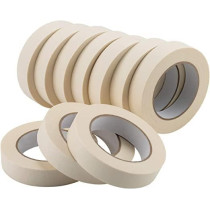 Generic 1 Inch Masking Tape Bundle Offer, 5 Pcs, 15 Yards Each, No Residue, for Office, Home, and DIY Projects