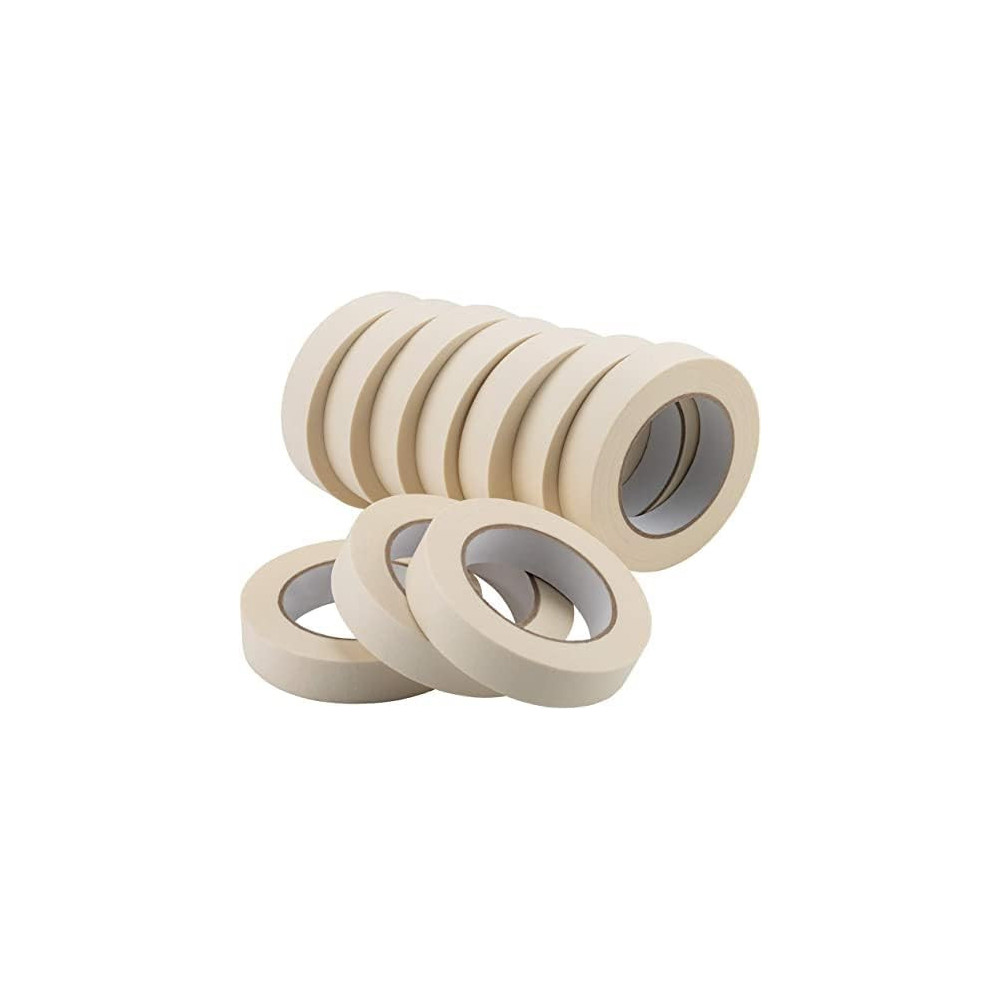 Generic 1 Inch Masking Tape Bundle Offer, 5 Pcs, 15 Yards Each, No Residue, for Office, Home, and DIY Projects