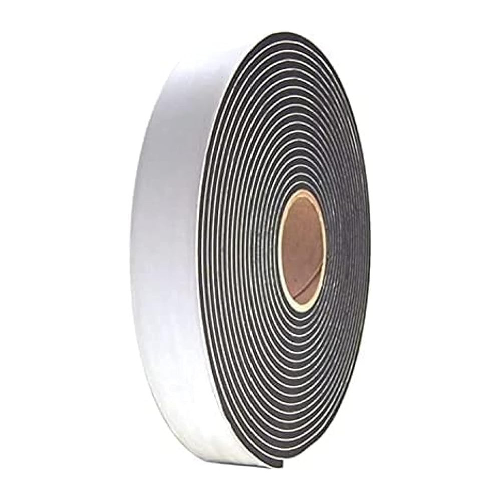 Abbas Ali Single Sided Foam Tape, 2 Inch x 7.5m, Multi Surface Black Adhesive for Weatherstripping and Insulation