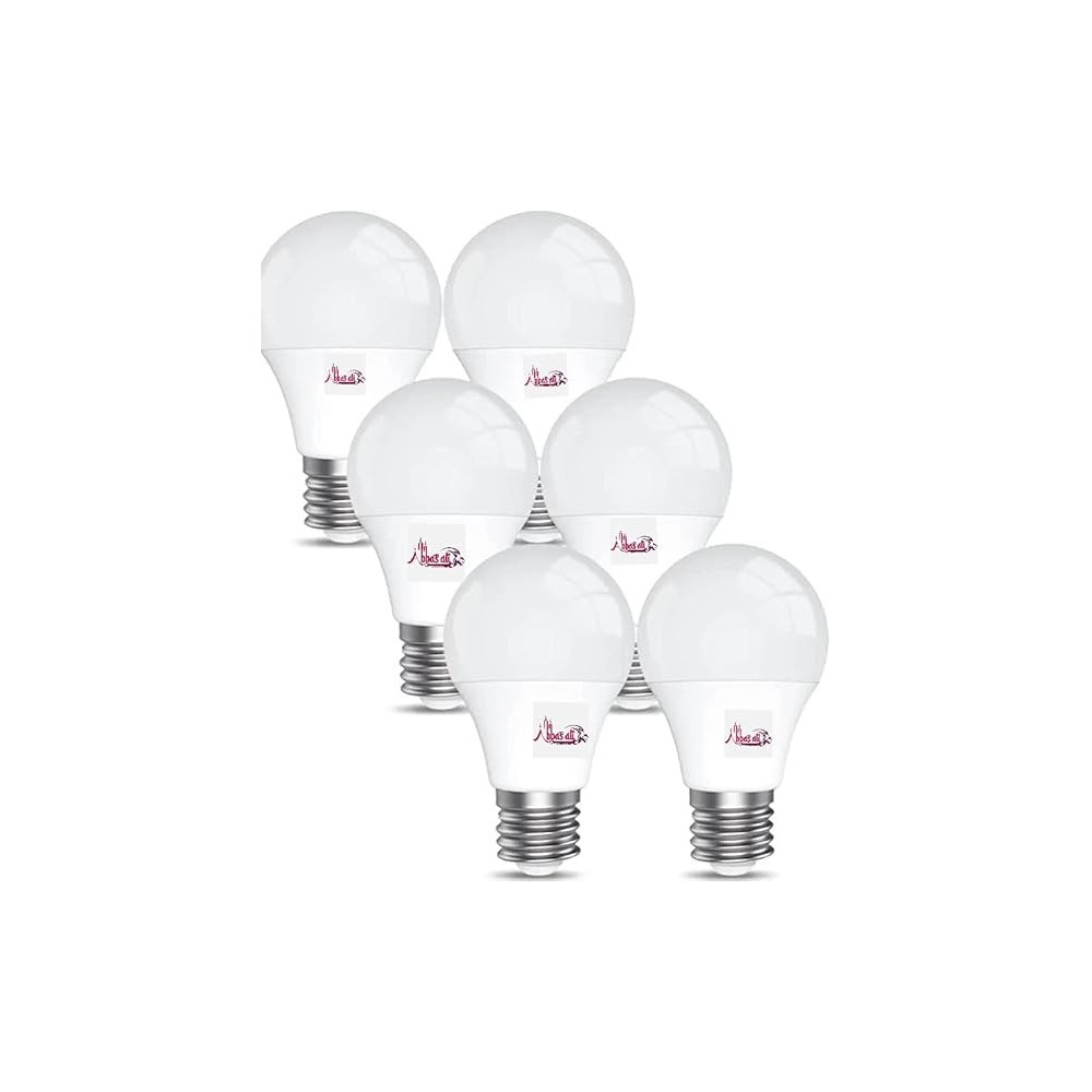 Abbas Ali 12W E27 LED Bulbs, Non Dimmable, 70W Equivalent, 6500K White Light, 1100 Lumens, 6 Pack, 1 Year Warranty
