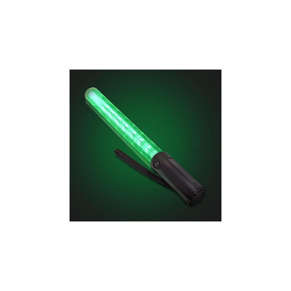Abbas Ali Rechargeable Traffic LED Baton Light, Green, with Charger
