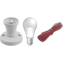 Abbas Ali E27 LED Bulb Kit with 12W Bulbs, Bulb Holder, and 20m B/R Cable