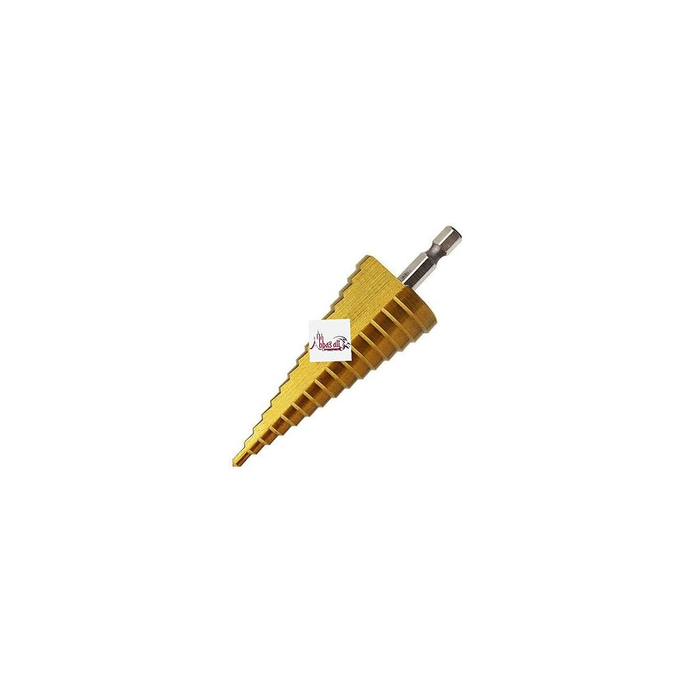 Abbas Ali Step Drill Bit, High Speed Steel HSS with Triangle Handle, Pagoda Drill for Carbon Steel, Sheet Iron, PVC, and Wood, 4mm to 30mm