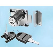 Abbas Ali Drawer Lock, Imported Metal Cabinet Lock, Silver Tone, Iron Key