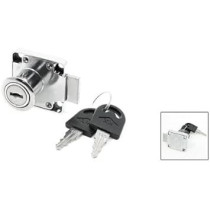 Abbas Ali Drawer Lock, Imported Metal Cabinet Lock, Silver Tone, Iron Key
