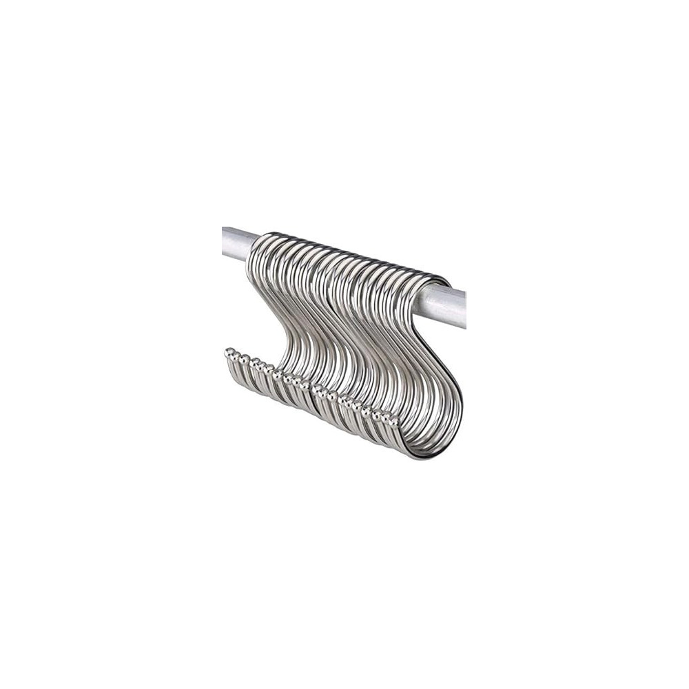 Abbas Ali 20 Pack Large Multifunction Stainless Steel S Hooks, Round Polished, Chef Kitchen Tools