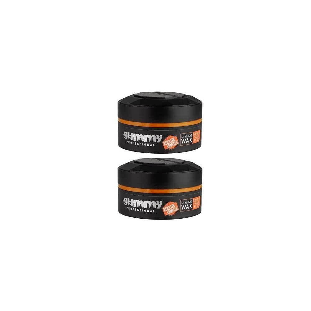 Gummy Hair Styling Wax Bright Finish Glanz, 2 X 150Ml