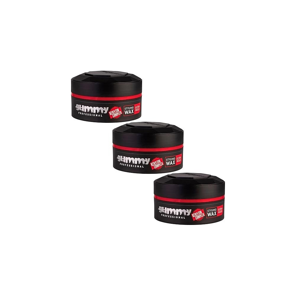Gummy 3X Ultra Hold Hair Styling Wax, 150 Ml (Pack Of 3)