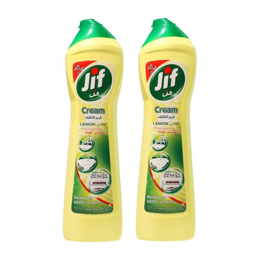 Jif Lemon All Purpose Cleaning Cream, 2 X 500Ml