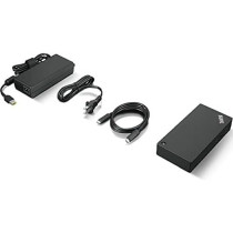 Lenovo Thinkpad Usb Type-C Dock Gen 2 With 4K Plus Zoomspeed Hdmi Cable (With Ethernet) Plus Zoomspeed Displayport Cable Plus Starter Bundle, Black (40Ay0090Us)