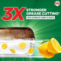 Fairy Max Plus Lemon Dishwashing Liquid With Bleach Alternative Power, 6 X 600Ml