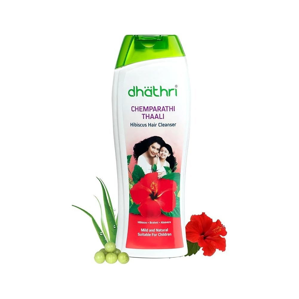 Dhathri Chemparathi Thaali Hibiscus Hair Cleanser Shampoo, 400 Ml