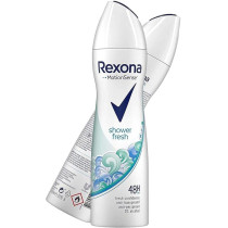 Rexona Motion Sense Shower Fresh Antiperspirant 48-Hour Fresh Confidence Anti-Transpirant Protection Spray Pack Of 2 X 150Ml
