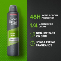 Dove Men + Care Extra Fresh Anti Perspirant Deodorant Aerosol Spray For Men, Long Lasting Anti Sweat And Body Odour (250Ml)