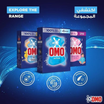 Omo Semi-Automatic Powder Laundry Detergent, Active, 100 Percentage Stain Removal, 5Kg X 3