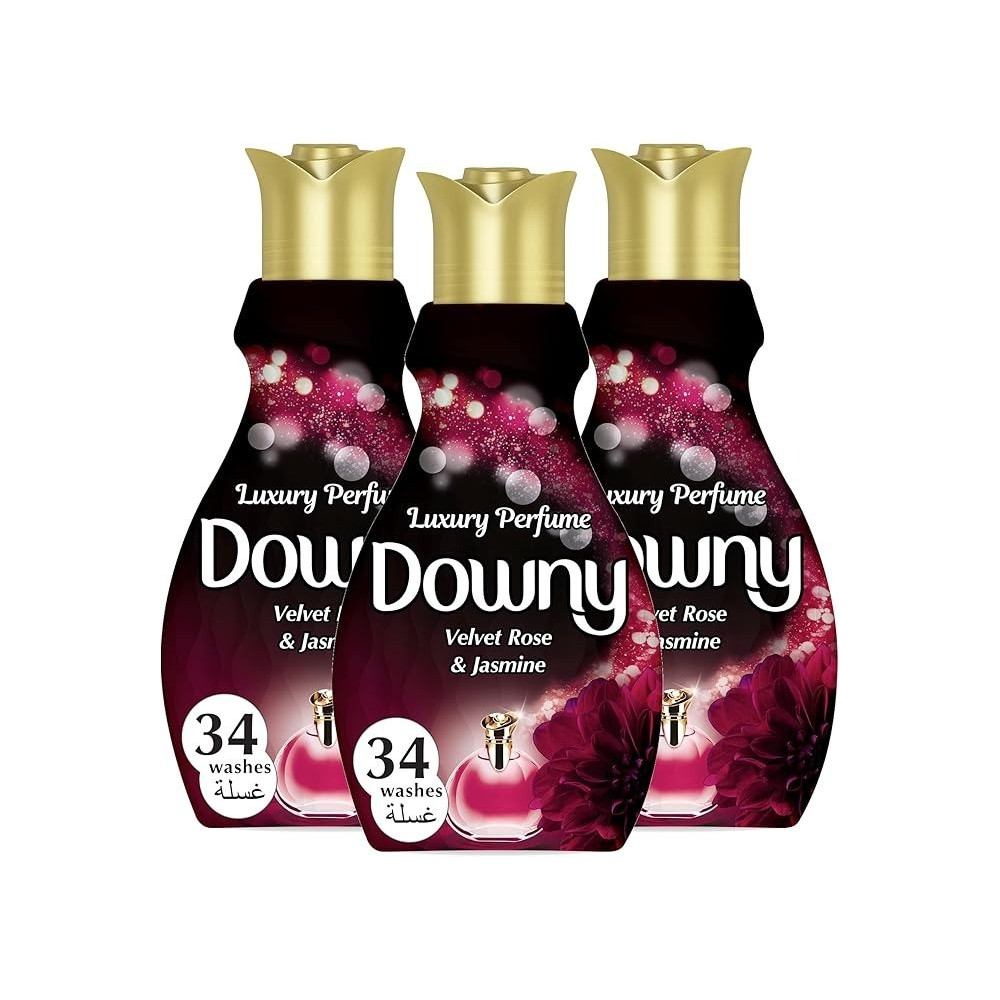 Downy Perfume Collection Concentrate Fabric Softener Feel Elegant, 3 X 1.38L