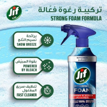 Jif Hygienic Foam Spray, Powered By Bleach, Kitchen For 100% Grease Removal, 450Ml