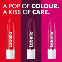 Labello Lipstick, Crayon Colour Lip Balm, Black Cherry, 3 X 3G