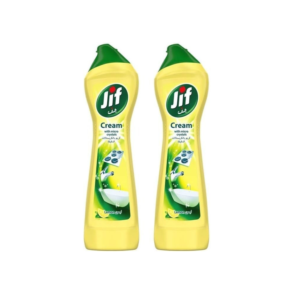 Jif Cream Bathroom Cleaner Lemon, Pack Of 2, 500 ml