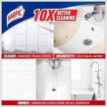 Harpic Toilet Cleaner Liquid Power Plus, Original, 750 ml With Bathroom Cleaner, Lemon, 500 ml