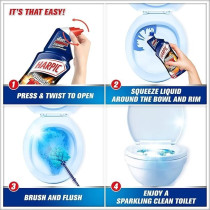 Harpic Toilet Cleaner Liquid Power Plus, Original, 750 ml With Bathroom Cleaner, Lemon, 500 ml