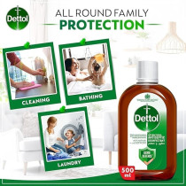 Dettol Antiseptic Antibacterial Disinfectant Liquid, Pack Of 2, 500 ml
