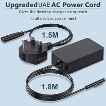 65 W Surface Pro Power Adapter For Laptop, Black