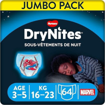 Huggies Drynites Pyjama Pants, 3-5 Years, 4 x Jumbo Packs, 64 Pants
