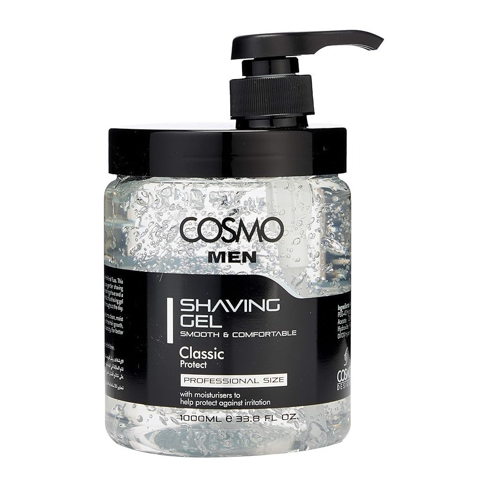 Cosmo Cd Designs Men Classic Protect Smooth And Comfortable Shaving Gel, 1000 Ml