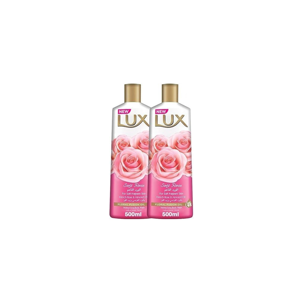 Lux Perfumed Body Wash Soft Rose, 500 ml, Pack Of 2