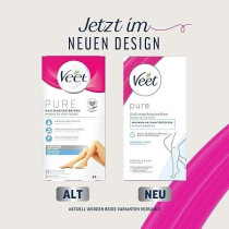 Veet Ready To Use Full Body Waxing Kit For Sensitive Skin, 20 Wax Strips
