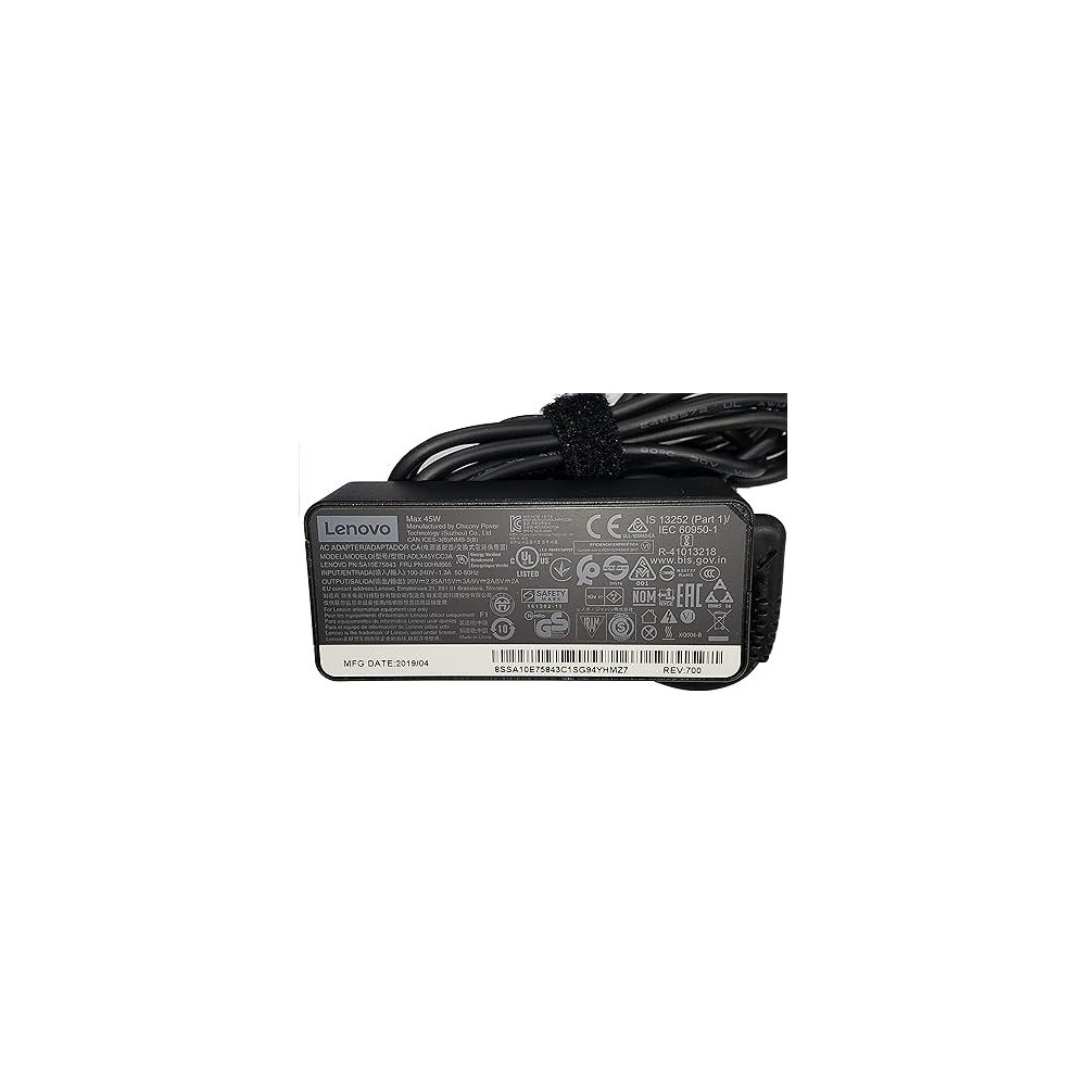 Lenovo 45W USB Type-C Laptop Charger, Black